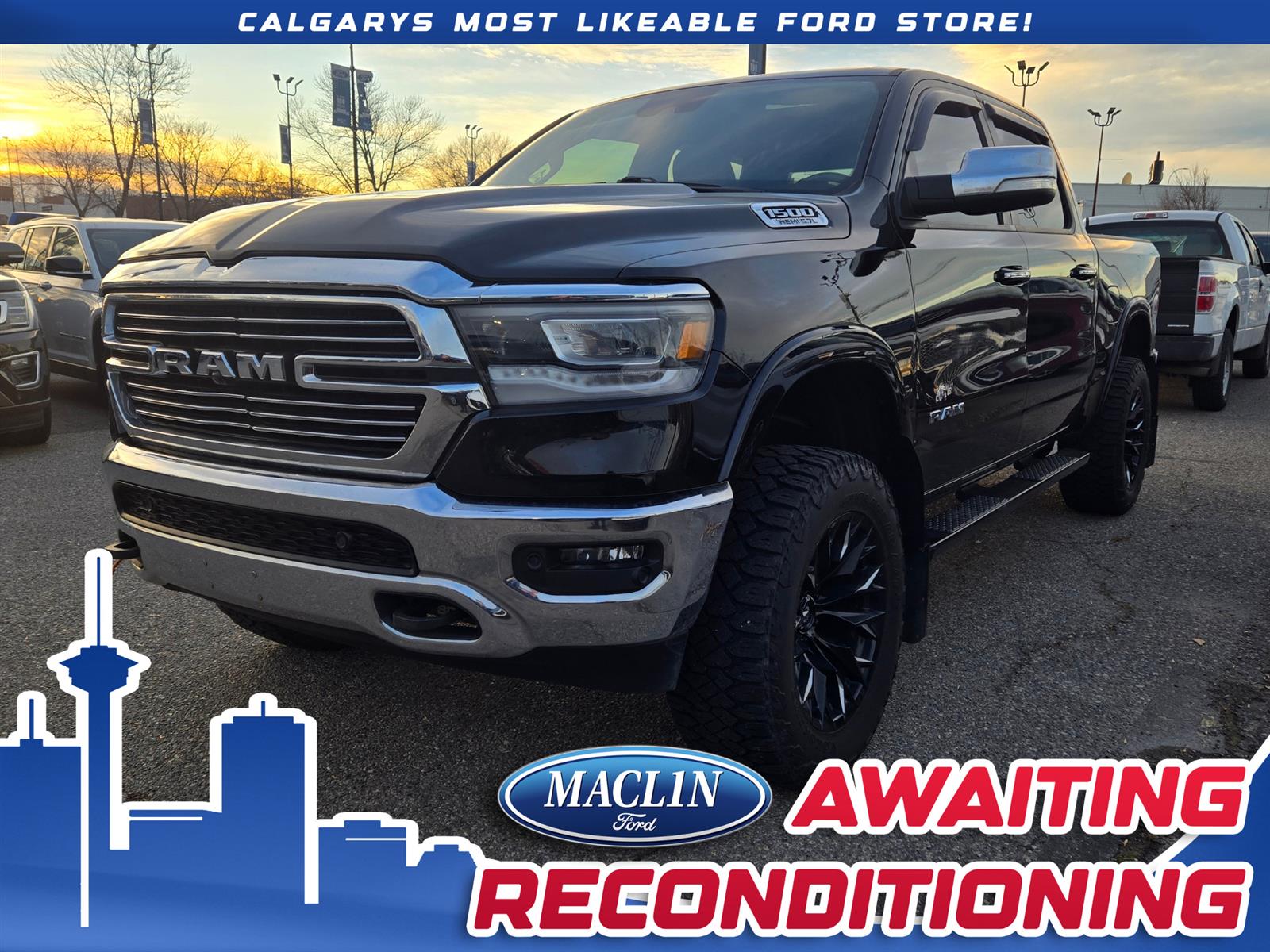 2019 Ram 1500 LARAMIE | 5" BDS LIFT W/ FUEL RIMS | TONNEAU COVER